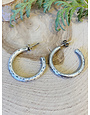 Spotted Sterling Silver Hoops
