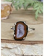 Rust Druzy Sterling Ring - Size 10
