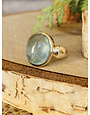 Aquamarine Oval Ring - Size 6.5