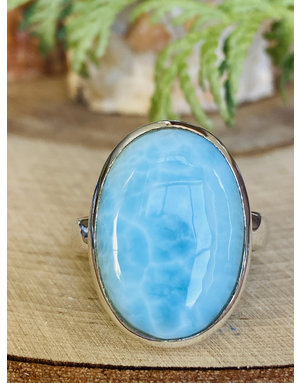 Larimar Oval Ring - Size 8