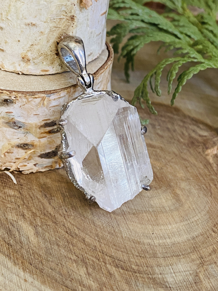 Danburite Crystal Sterling Pendant RP