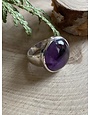 Record Keeper Amethyst Round Sterling Ring - Size 6