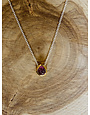 Tourmaline Pink Rough w/GP Sterling Necklace