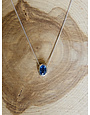 Kyanite Small Oval Sterling Necklace