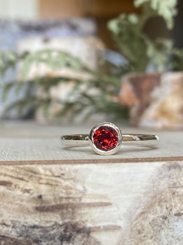 Small shop garnet ring