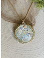 Patina Roman Glass GP Large Round Necklace