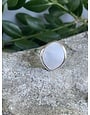 Sterling Mother of Pearl Marquis Ring - Size 7