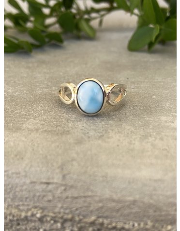 Larimar Small Square Sterling Ring