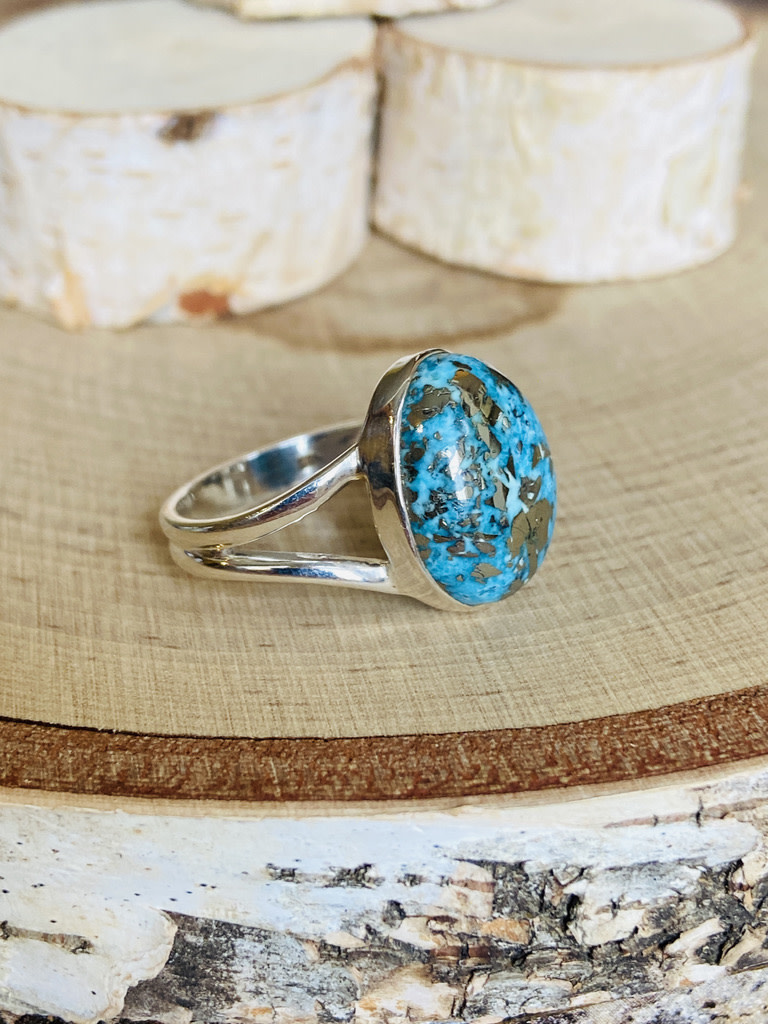 Nugent Turquoise Oval Ring - Size 9