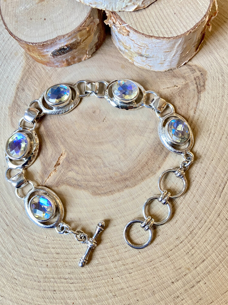 Titanium Quartz Silver Bracelet
