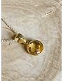 Citrine GF Pendant on Sterling Necklace