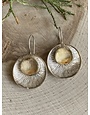 Solid Gold & Sterling Shell Earrings