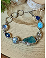 Aquamarine Multi-Stone Sterling Bracelet