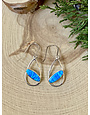 Blue Opalite Teardrop Sterling Earrings