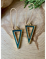 Blue Triangle Drop Earrings - GP