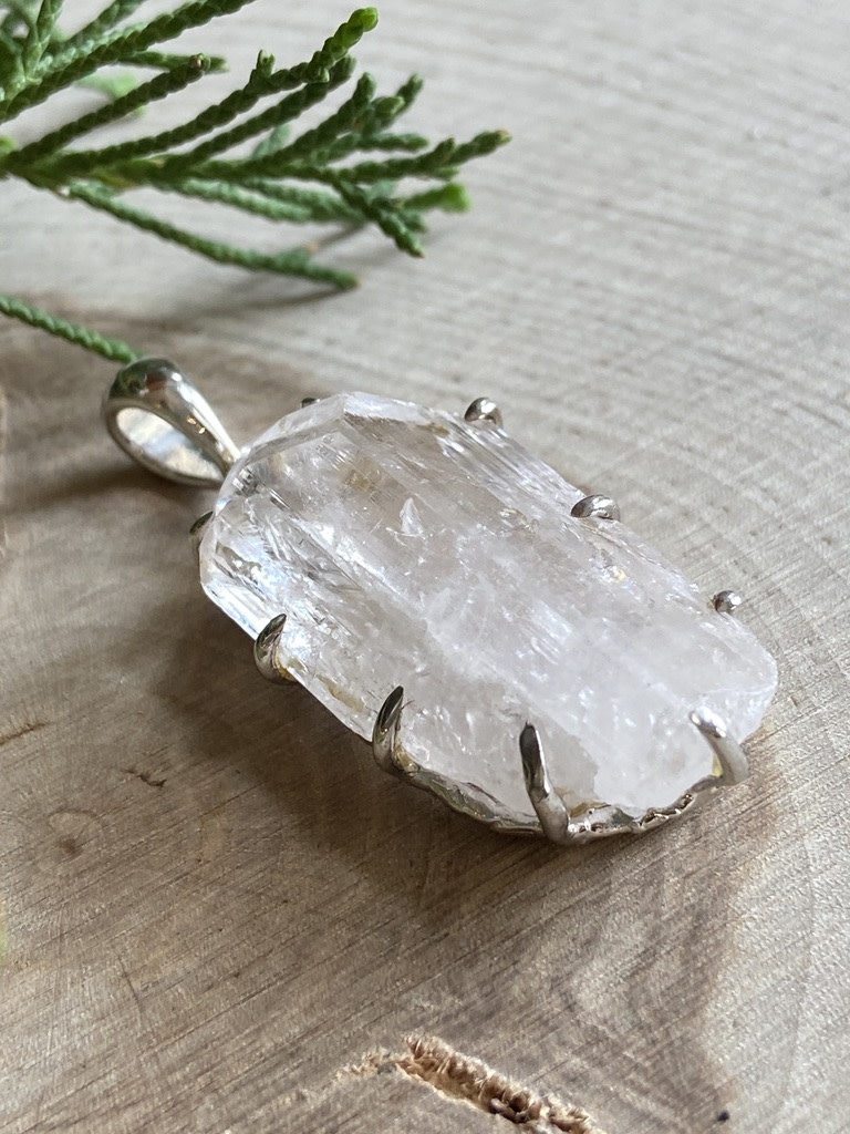 Danburite Crystal Sterling Pendant- RP