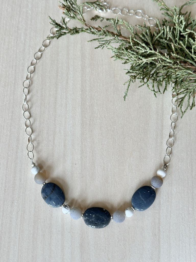 Leland Blue & Stones Sterling Chain Necklace