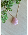Pink Opal Teardrop Necklace GF