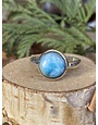 Larimar Small Round Sterling Ring - Size 6