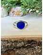 Beach Glass Cobalt Sterling Ring Sz 6.5