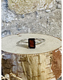 Rectangular Garnet Sterling Ring