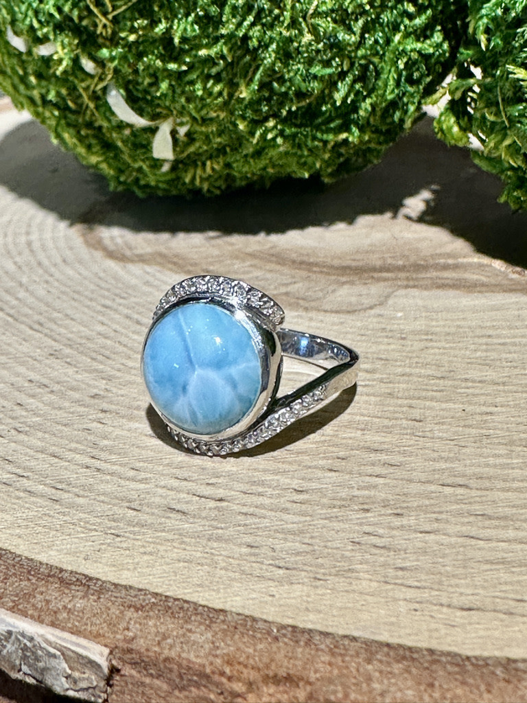 Marahlago Adella Larimar Sterling Ring Sz 7