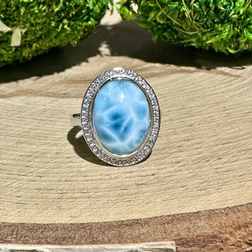 Marahlago Clarity Larimar Sterling Ring Marahlago Clarity Larimar Sterling Ring