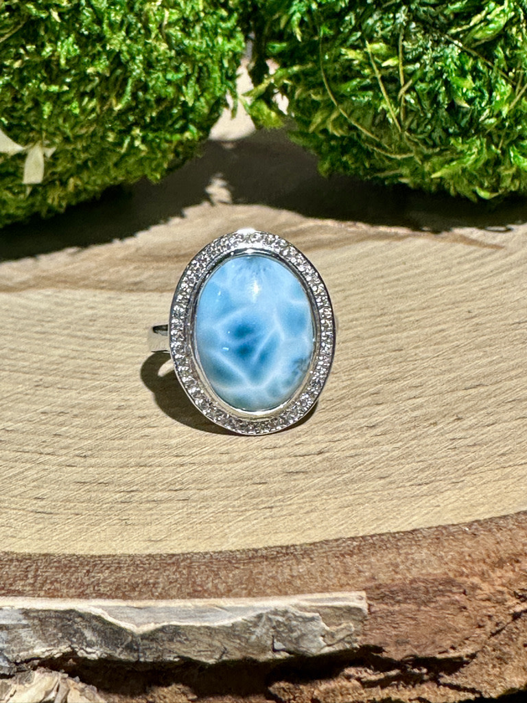 Marahlago Clarity Larimar Sterling Ring