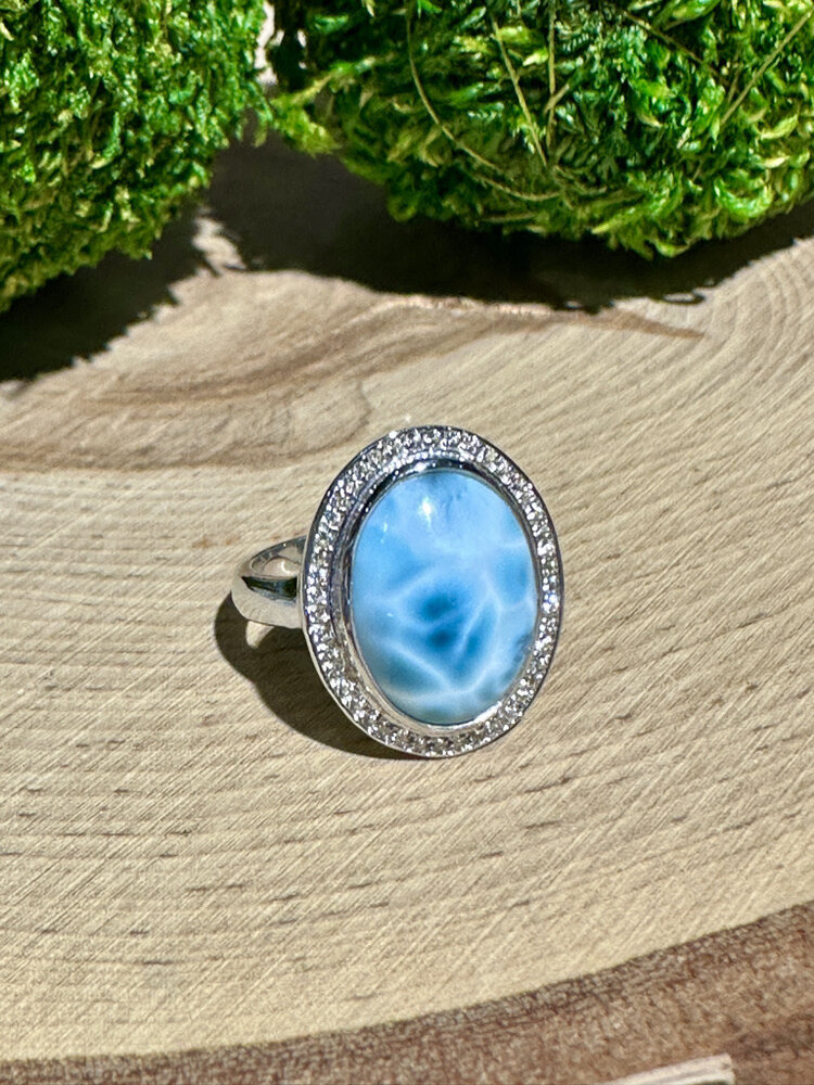 Marahlago Clarity Larimar Sterling Ring