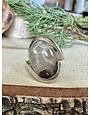 Petoskey Stone Oval Wrap Around Bezel Sterling Ring Sz 9