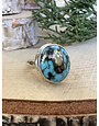 Nugent Oval Perusian Turquoise Ring Sz 8