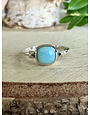 Larimar Dainty Cushion Sterling Ring