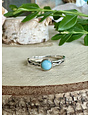 Larimar Dainty Round Weave Sterling Ring