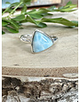 Larimar Triangle Sterling Ring Sz 9.5