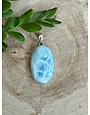 Larimar Oval Sterling Pendant