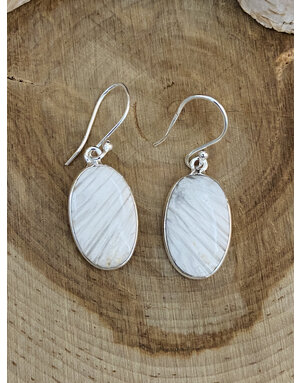 Nugent Scolecite Oval Earrings