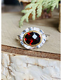 Garnet Double Bezel w/GF Sterling Ring Sz 9