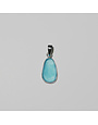 Beach Glass Aqua Sterling Pendant