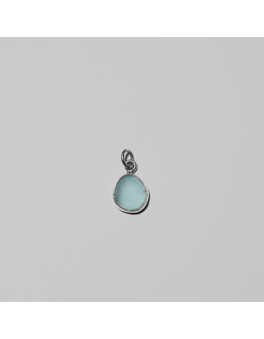 Beach Glass Ice Blue Pendant