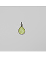 Beach Glass Lime Pear Sterling Pendant