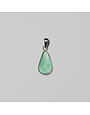 Beach Glass Sea Green Sterling Pendant