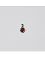 Garnet Small Round Sterling Pendant