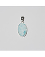 Larimar Oval Sterling Pendant