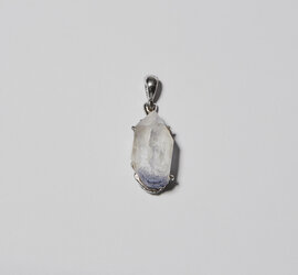 Blue Dumortierite in Quartz Sterling Pendant RP - Silver Fox Jewelry