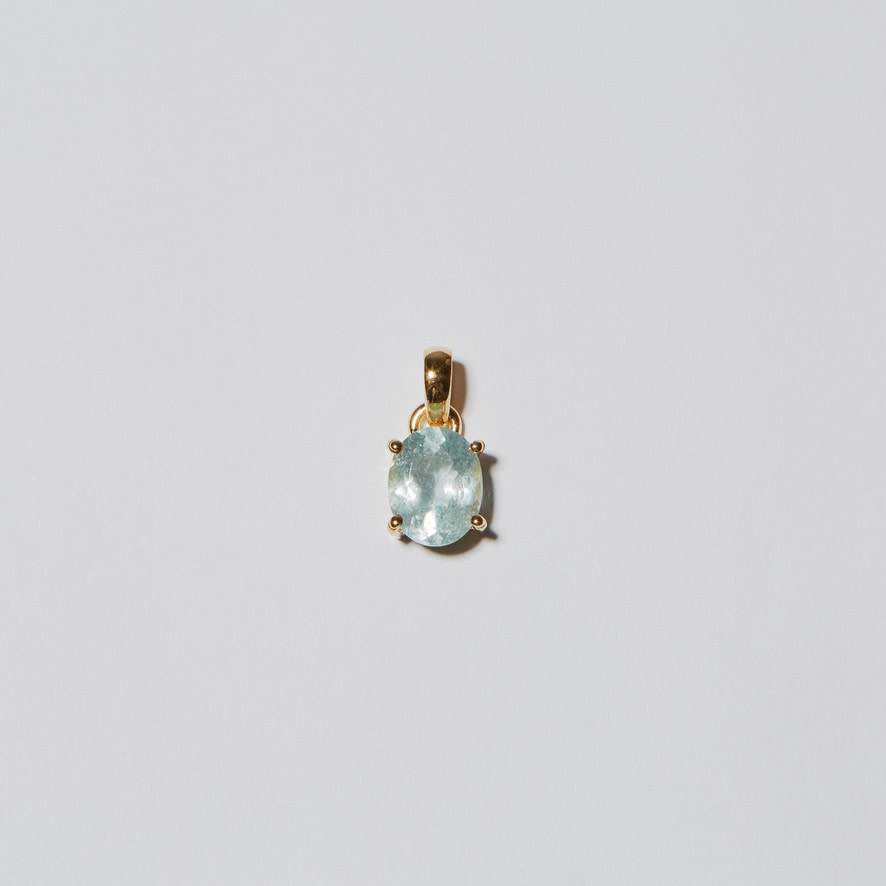 Nugent Aquamarine Oval Vermeil Pendant