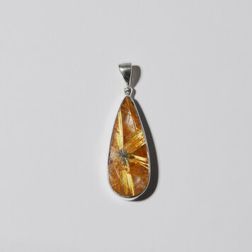 Rutilated Quartz Long Teardrop Pendant Rutilated Quartz Long Teardrop Pendant