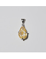 Rutilated Quartz Pear Sterling Pendant