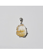 Rutilated Quartz Rough Sterling Pendant