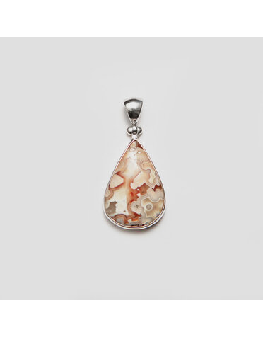 Crazy Lace Agate Teardrop Pendant