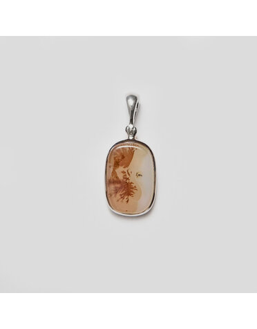 Dendritic Agate Baguette Sterling Pendant RP